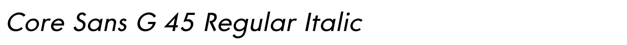 Core Sans G 45 Regular Italic image